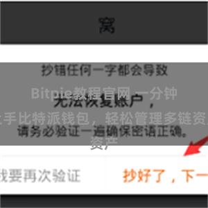 Bitpie教程官网 一分钟上手比特派钱包，轻松管理多链资产