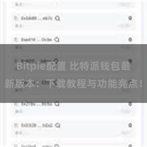 Bitpie配置 比特派钱包最新版本：下载教程与功能亮点！