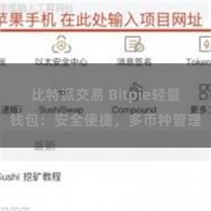 比特派交易 Bitpie轻量钱包：安全便捷，多币种管理