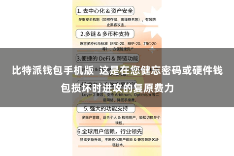 比特派钱包手机版  这是在您健忘密码或硬件钱包损坏时进攻的复原费力